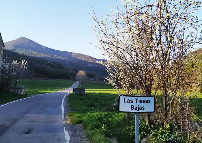 Las Tiesas Bajas Las Tiesas Bajas cartel de carretera
